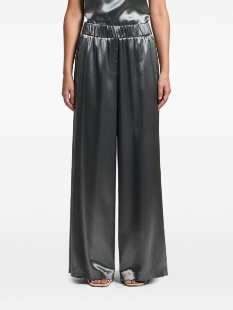 fluid satin trousers