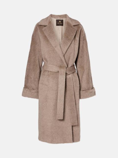 Maria alpaca and wool wrap coat