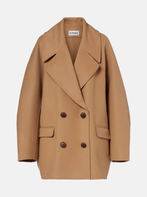 Oversized wool peacoat