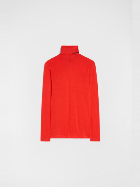 Lightweight Wool Blend High-Neck T-Shirt