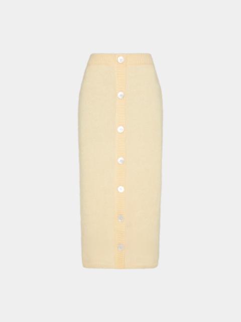 CARDED MOHAIR MIDI SKIR