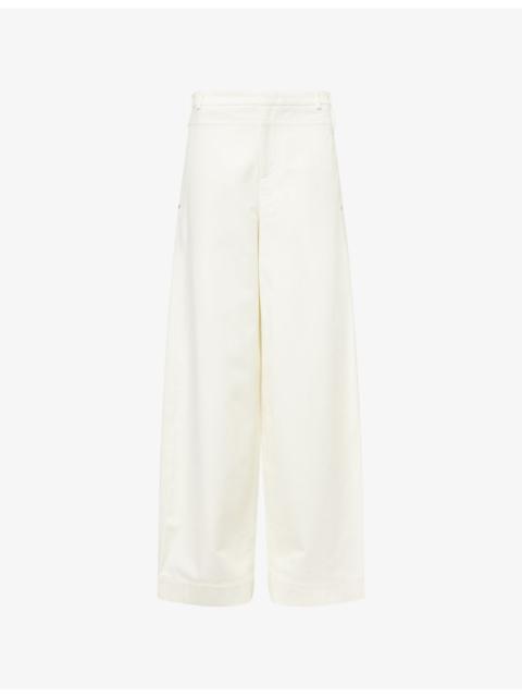 Utility Wide-Leg Cotton Trousers