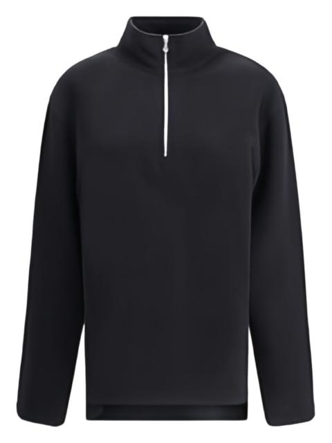 half-zip pile athletic jacket