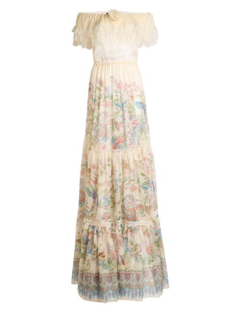 Off The Shoulder Inset Gown