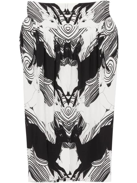 abstract deer print skirt