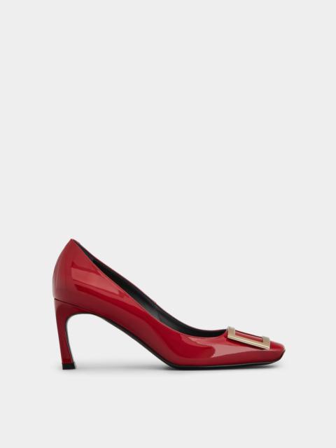 Trompette Metal Buckle Pumps in Patent Leather