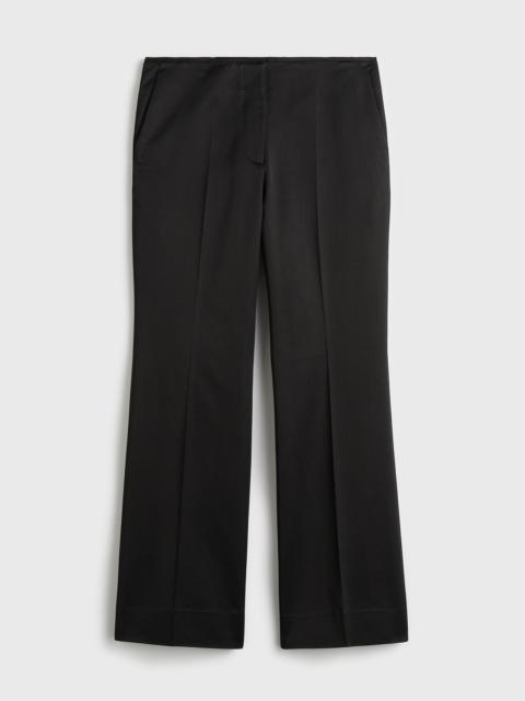 Kick flare raw-edge trousers black