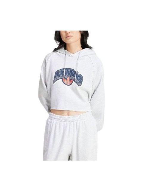 (WMNS) adidas Originals Cropped Hoodie 'White' IS2319
