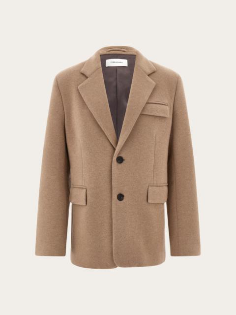 Jersey interlock blazer