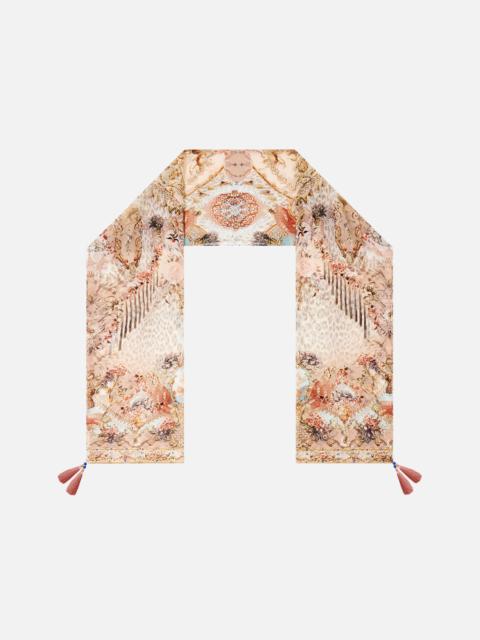 LONG SILK CRINKLE CHIFFON SCARF