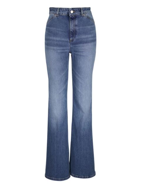 high-rise flared jeans