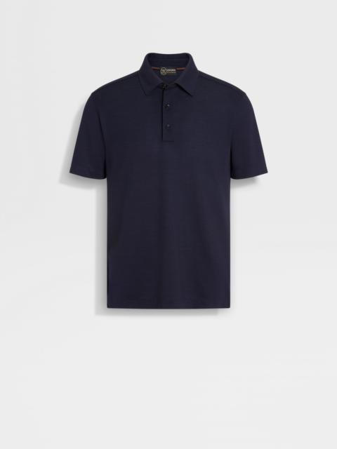 NAVY BLUE VELLUS AUREUM POLO SHIRT