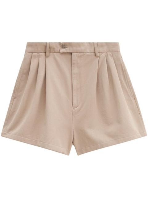 high-waisted organic cotton shorts