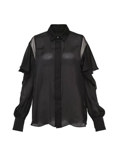 Satin x Chiffon Shirt