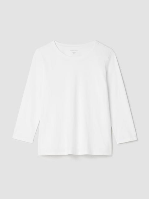 Organic Pima Cotton Jersey 3/4-Sleeve Tee