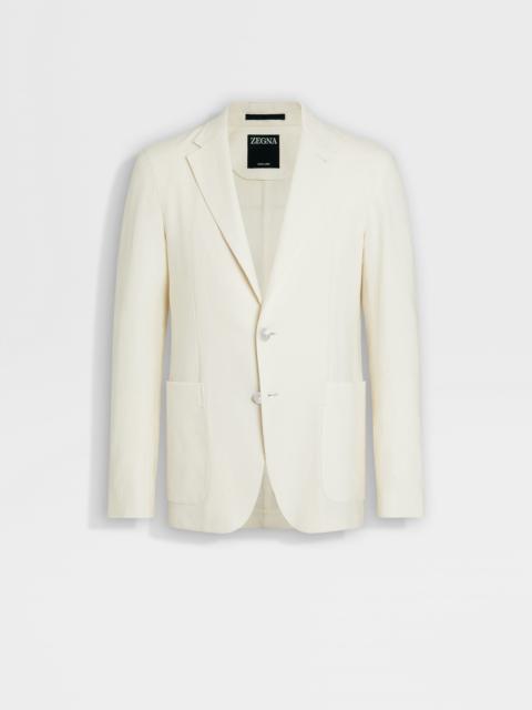 WHITE OASI LINO SHIRT JACKET