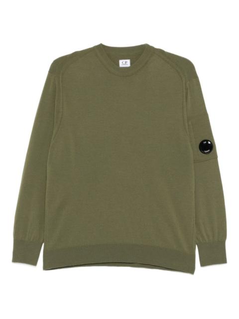 lens-detail crew-neck sweater