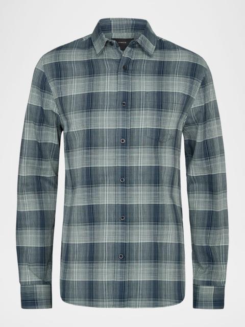 Men's Big Sky Plaid Cotton Button-Down Shirt