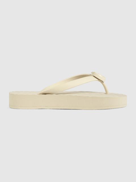 GUCCI Women's chevron thong sandal | REVERSIBLE