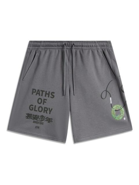 Li-Ning BadFive Changan Boys Graphic Shorts 'Smoke Grey' AKSU965-3