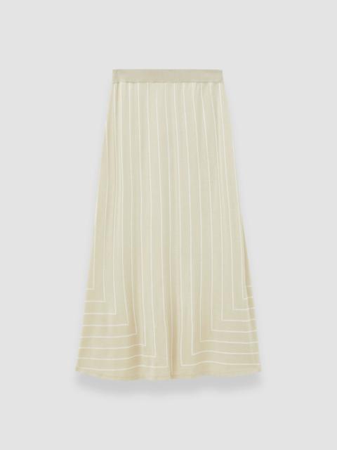 Geometric Jacquard Silk Blend Skirt