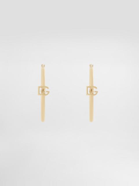Creole earrings with DG logo
