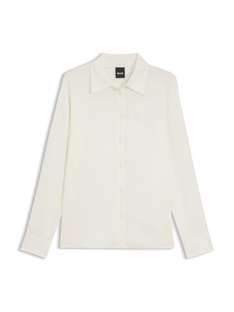 REGULAR-FIT BLOUSE IN STRETCH SILK