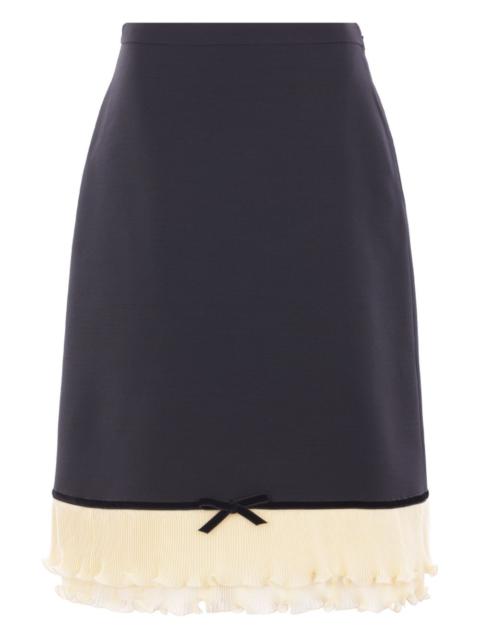 pleated-trim bow skirt