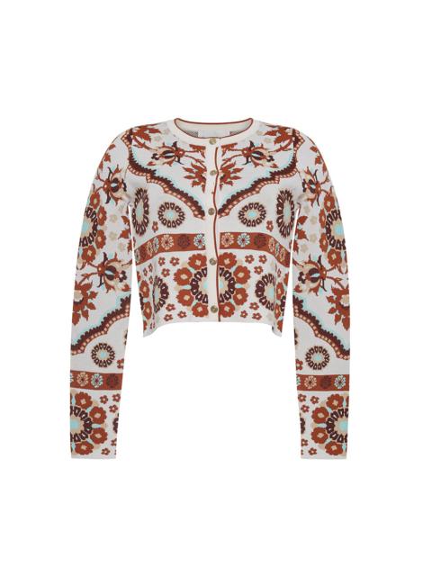 Ila Cardigan
Softly Structured, Finished in Tonal Jacquard