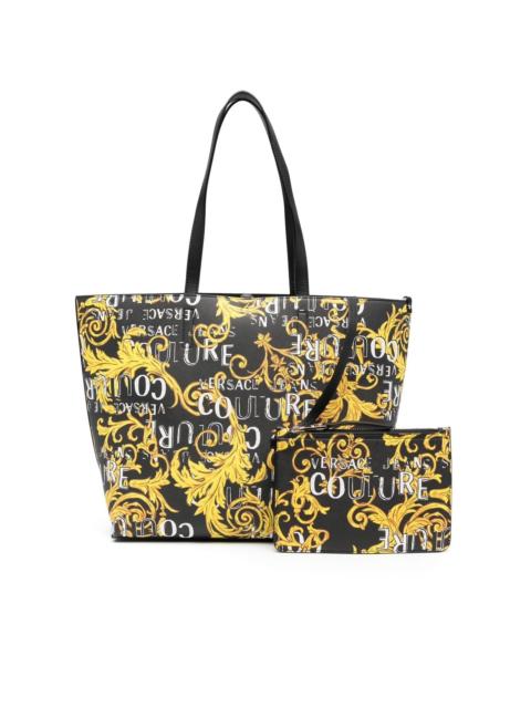 logo-print tote bag