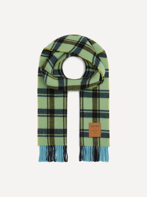 Double Face Wool Plaid Scarf