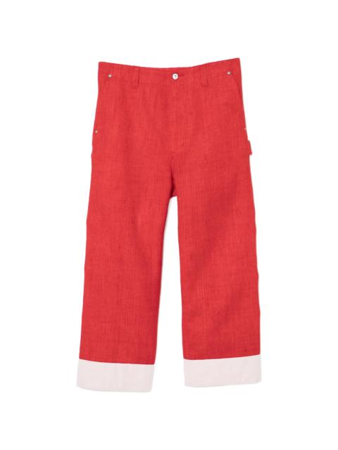 Red Oxford Wool Pants
