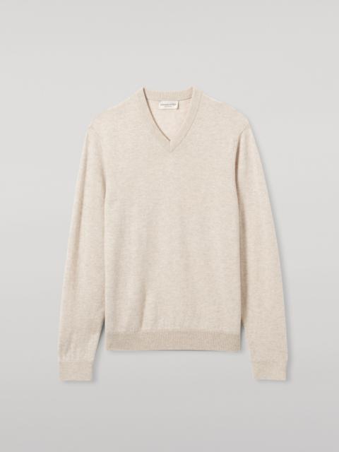 Rory Natural Classic Cashmere V-Neck Jumper
