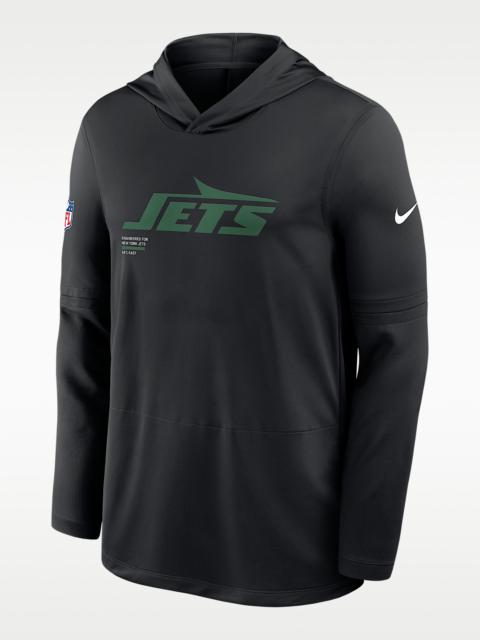 New York Jets Pure Fury Sideline Men's Nike Dri-FIT NFL Long-Sleeve Hooded Top