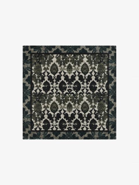 Silk Scarf with Brocade Print