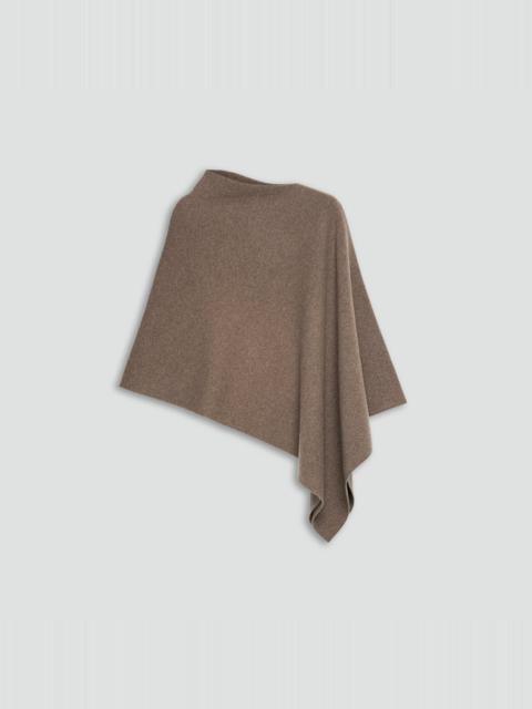 Draped Poncho in Felted Wool-Cashmere