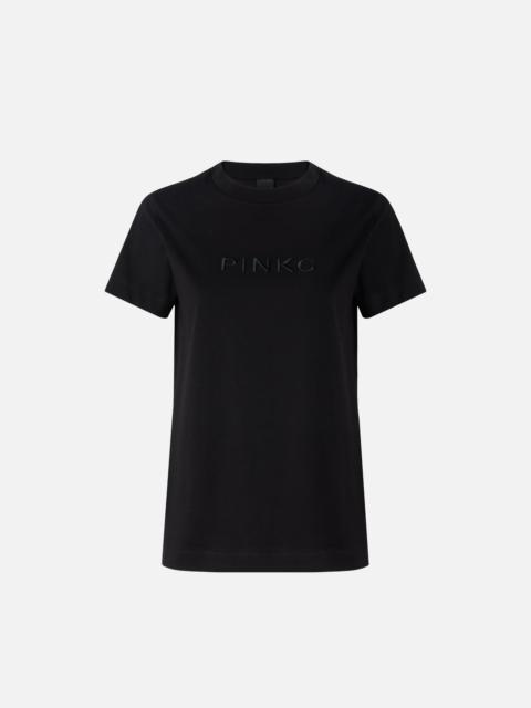 T-SHIRT WITH PINKO LOGO EMBROIDERY