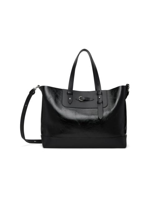 Black Shopping Horizontal Medium Tote