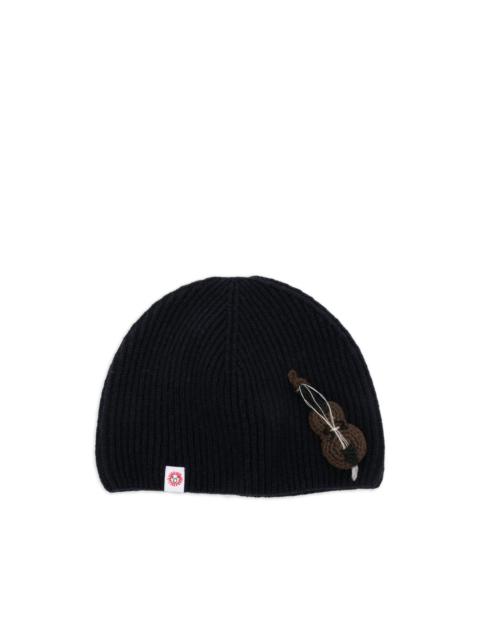 appliqué beanie hat