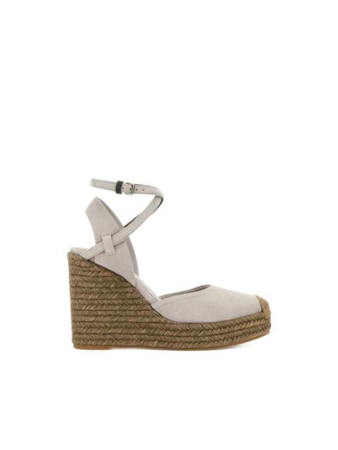 ankle-strap suede espadrilles