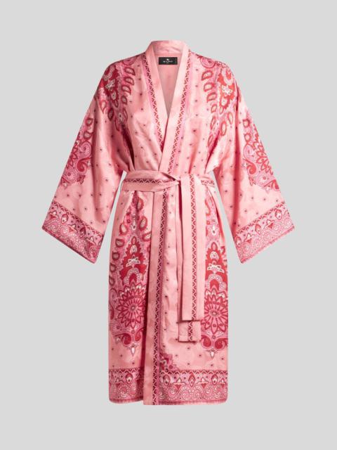 JACQUARD KESA ROBE WITH BELT