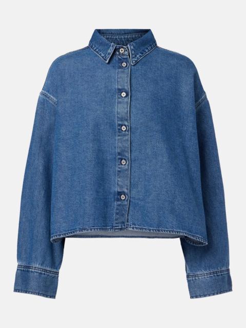 Nina cropped denim shirt