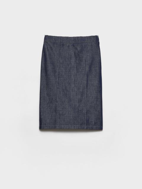 Denim pencil skirt