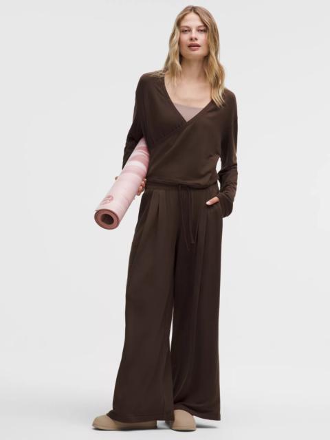 BeCalm High-Rise Pleated Extra-Wide Leg Pant