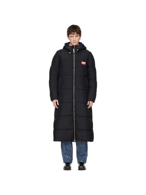 Black Long Bunny Puffer Coat