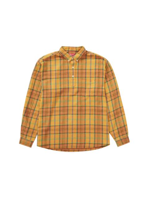 Supreme Pullover Plaid Flannel Shirt Gold