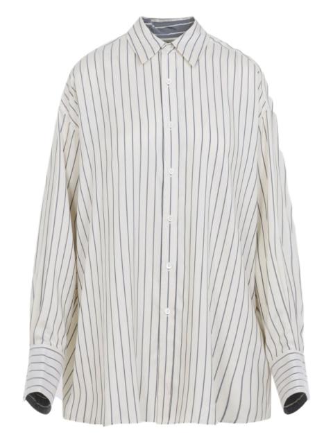 striped silk shirt
