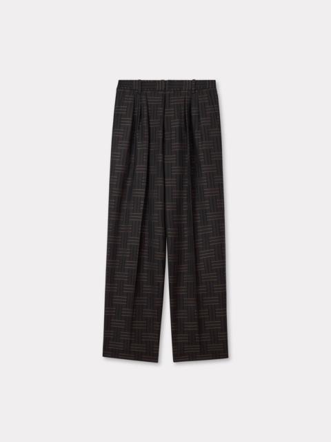 'KENZO Weave' pleated tailored pant