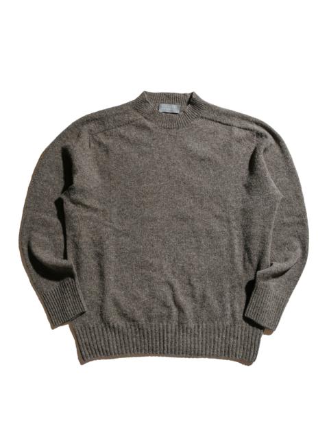 Seamless Crew Neck Yak Wool Cashmere Blend Natural Twist
