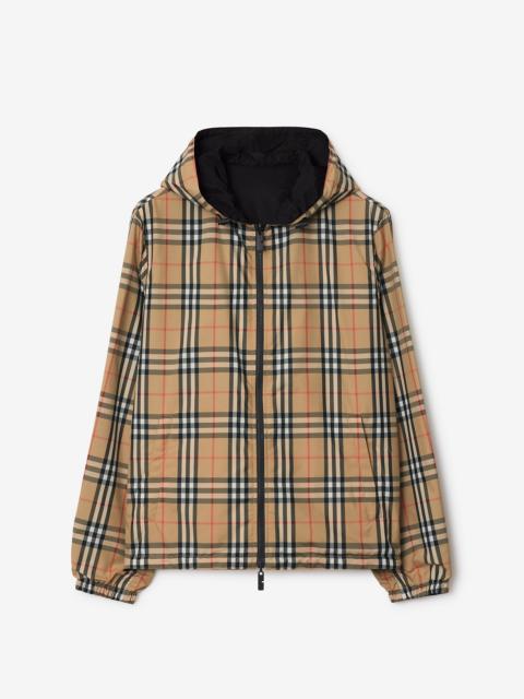Reversible Check Hooded Jacket